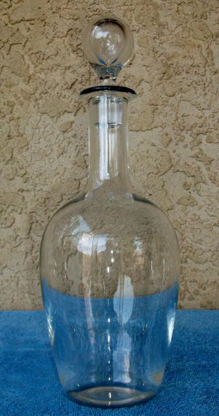 Vintage Baccarat Glass Chambolle Decanter 12 " W Stopper Ex Cond Clear Crystal