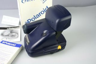 Polaroid 600 Instant Camera Blue With Handle and Film 6