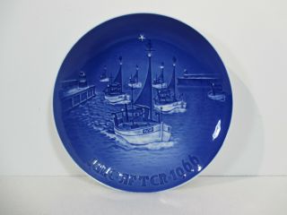 Bing Grondahl Jule After Vtg 1966 Christmas Plate Home For The Holidays Sailboat