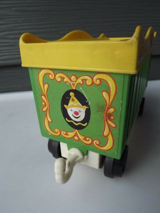 Vintage Fisher Price Little People Circus Train 991 Blue Cage Giraffe Car 3