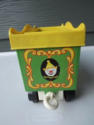 Vintage Fisher Price Little People Circus Train 991 Blue Cage Giraffe Car 4