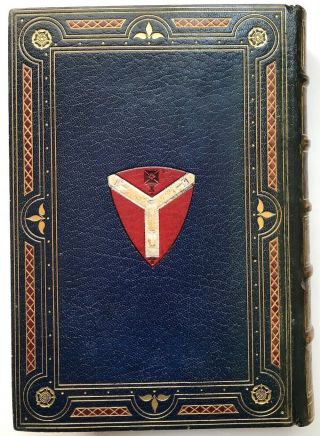 Geoffrey Chaucer / Canterbury Tales in fine inlaid Riviere Binding showing 1928 4
