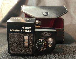 Vintage Canon Booster T Finder With Case For F1 Camera.  (a1)