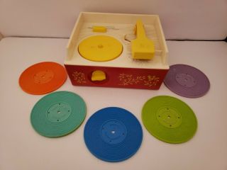 Vintage Fisher Price Music Box Record Player 995 1971