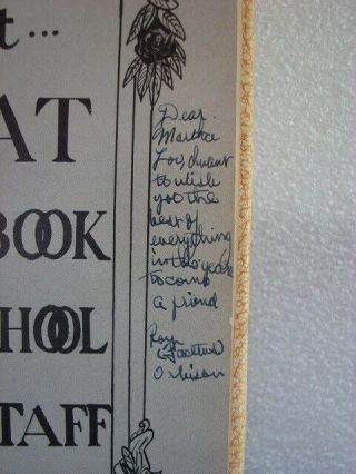 The Wildcat 1952 Yearbook Wink High School,  Wink Texas Roy Orbison SIGNED 11