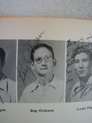 The Wildcat 1952 Yearbook Wink High School,  Wink Texas Roy Orbison SIGNED 5