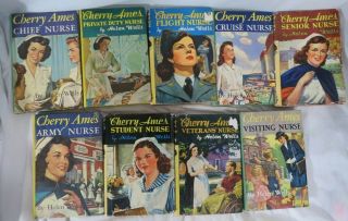 Cherry Ames (nurse) Series Of Books By Helen Wells (set Of 9 Books) 1940 