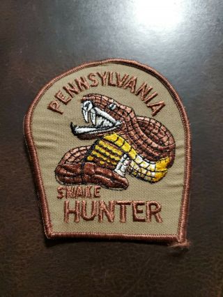 Vintage Lm Sporting Goods Harrisburg Pa Hunting Patch Pennsylvania Snake Hunter
