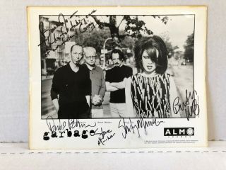 Vintage Garbage Band Photograph Signed Autographed Print Shirley Manson