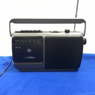Vintage Portable Ge Am Fm Radio Cassette Tape Player Recorder Model 3 - 5264a