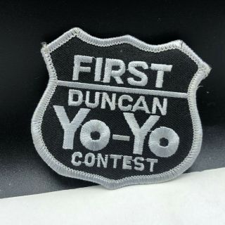 Vintage Tournament Yoyo Contest Collectors Patch First Duncan Yo - Yo Black Silver