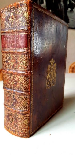 Old Book In Leather Binding 1672,  C.  Svetonius Tranquillius