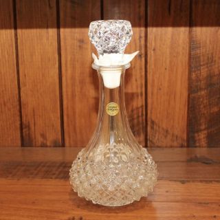 Vintage Cristal d ' Arques Lead Crystal Decanter France - 27 cm tall - 2