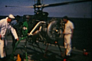 8mm Navy Spy Drone Anti - Submarine Helicopter 1966 USS Garcia Home Movie Rare 5