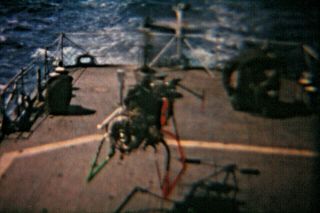 8mm Navy Spy Drone Anti - Submarine Helicopter 1966 USS Garcia Home Movie Rare 8