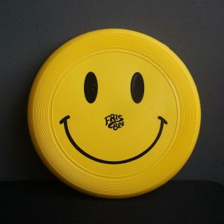 Vintage Wham - O Frisbee Smile Yellow 1980 Collectible Smiley Face 10 "
