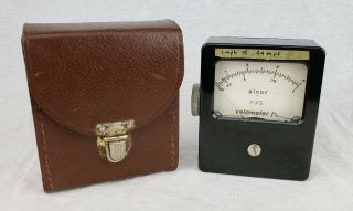 Vintage Alnor Velometer Jr Air Velocity Meter W/ Leather Case