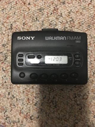 Vintage Sony Walkman Avls Cassette Fm/am Radio & Alarm Wm - Fx28