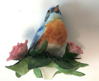 Vintage Pair 1989 Lenox American Robin & Eastern Bluebird Fine Porcelain Bird 6