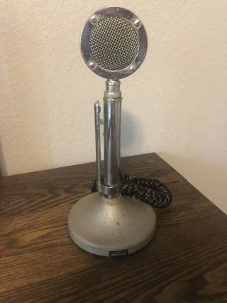 Astatic D - 104 Lollipop Ham Radio Mic And Stand T - Ug8 Stand Microphone Vintage