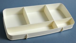 Vtg Makeup Tray Only Samsonite Silhouette Cosmetic Train Case Replacement White