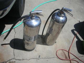 Two Vintage General 2 1/2 Gallon Refillable Water Fire Extinguisher