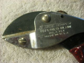 Vintage True temper USA A35T teflon blade gardening shears,  snips,  cutter clipper 2