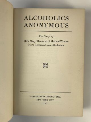 Alcoholics Anonymous,  1st Edition 14th Printing 1951,  with DJ 2