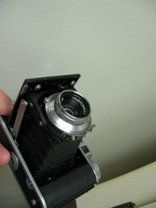 Rare Voigtlander Folding Perkeo - I model Camera with Vaskar 1:4.  5/75mm Lens,  Case 4
