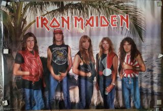 Iron Maiden 1984 Poster Approx 23 X 34 Vintage 80 