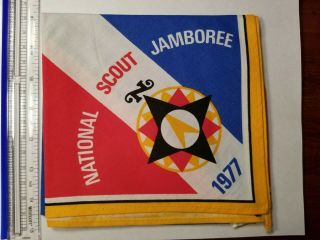 Bsa Assorted Vintage National Scout Jamboree Neckerchiefs 1977 To 1993 Set Of 8