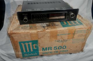 McIntosh MR 500 stereo tuner w/original box,  packing 6