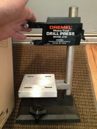 Vintage Dremel Moto Tool Drill Press Model 210 Made in USA with 3