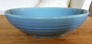 Vintage Bauer Pottery Ring Ware Blue Salad Serving Bowl 9,  Inch