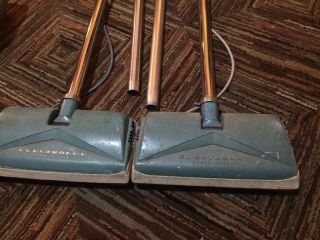 2 Vintage Electrolux Canister Vacuum Cleaners Model G & 1205 w/Attachments 5