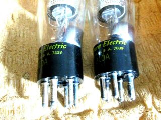 2 310A WESTERN ELECTRIC Vacuum Tubes NOS matching set identical code W E 2
