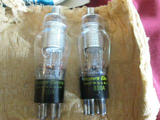 2 310A WESTERN ELECTRIC Vacuum Tubes NOS matching set identical code W E 3
