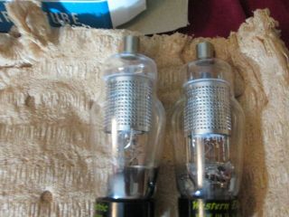 2 310A WESTERN ELECTRIC Vacuum Tubes NOS matching set identical code W E 5