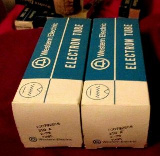 2 310A WESTERN ELECTRIC Vacuum Tubes NOS matching set identical code W E 7