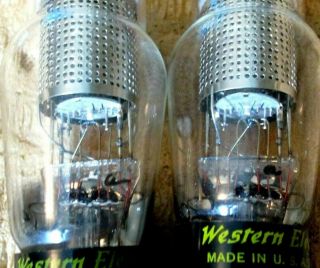2 310A WESTERN ELECTRIC Vacuum Tubes NOS matching set identical code W E 9