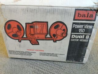 Vintage Baia Power View 150 Dual 8 Viewer / Editor W/ Box