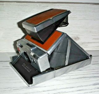 Vintage Polaroid Sx - 70 Land Film Camera Brown