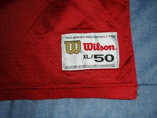 Wilson Vintage Men ' s Extra Large San Francisco 49ers Jerry Rice Red Jersey 2