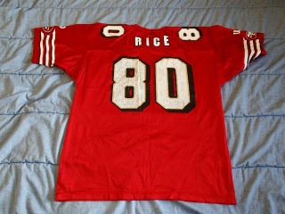 Wilson Vintage Men ' s Extra Large San Francisco 49ers Jerry Rice Red Jersey 5