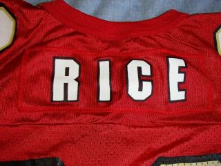 Wilson Vintage Men ' s Extra Large San Francisco 49ers Jerry Rice Red Jersey 6