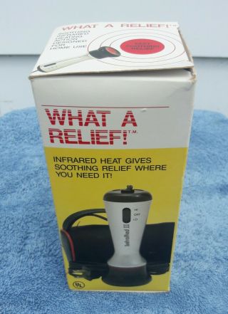 Vintage - What A Relief Infrared Ii Hand Held Heat Lamp & Bag