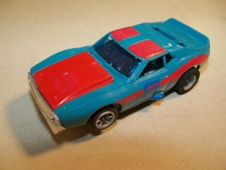 Vintage Aurora Afx Blue/red Javelin W/ultra Chassis,  Near,