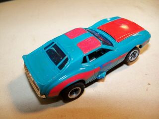 Vintage Aurora AFX Blue/Red Javelin W/Ultra Chassis,  Near, 2