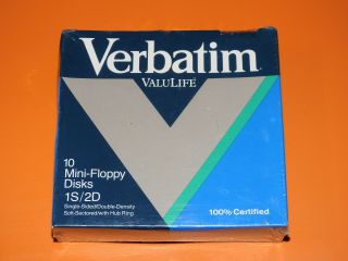 10x Verbatim 5.  25  Floppy Disks Single Sided Double Density 1s/2d -