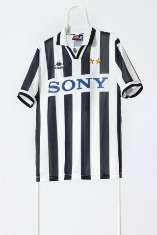1995 - 96 Vintage Mens Kappa Juventus Home Shirt Jersey Maglia Trikot Size L